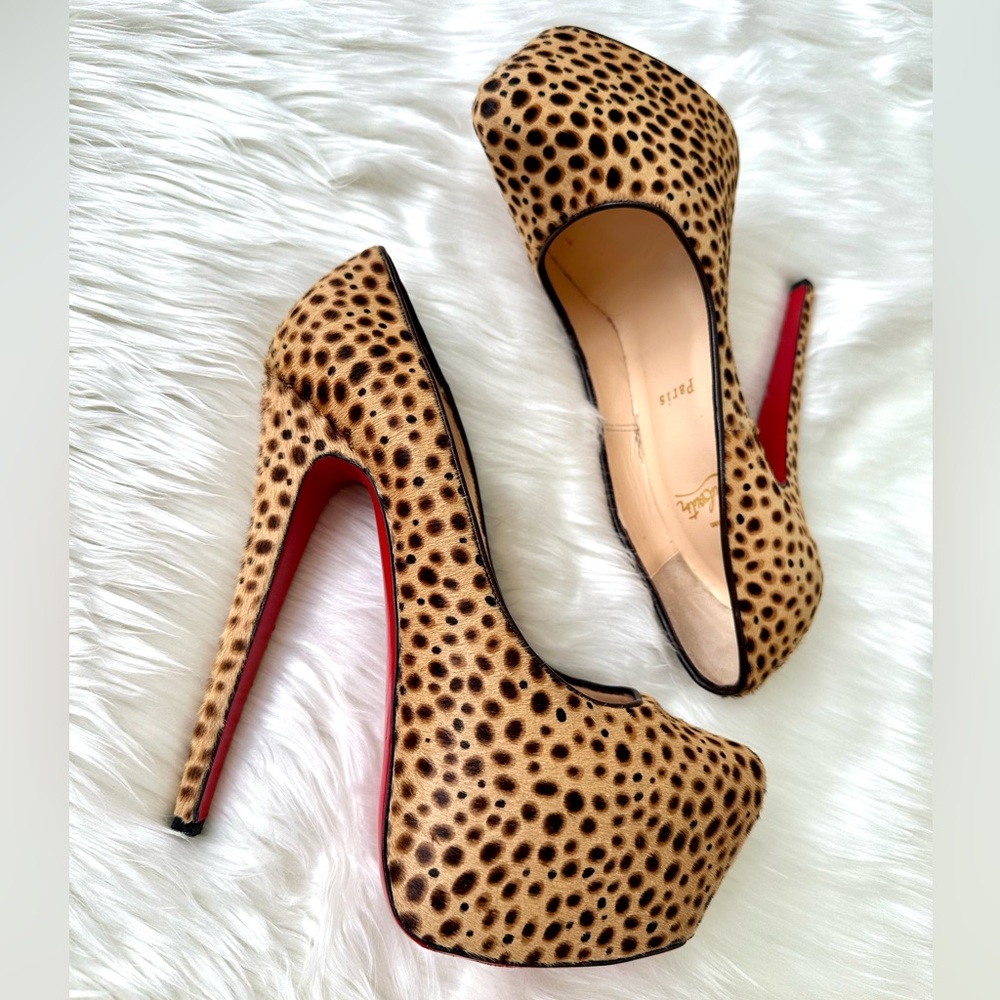 Christian Louboutin Leopard Print Platform Heels